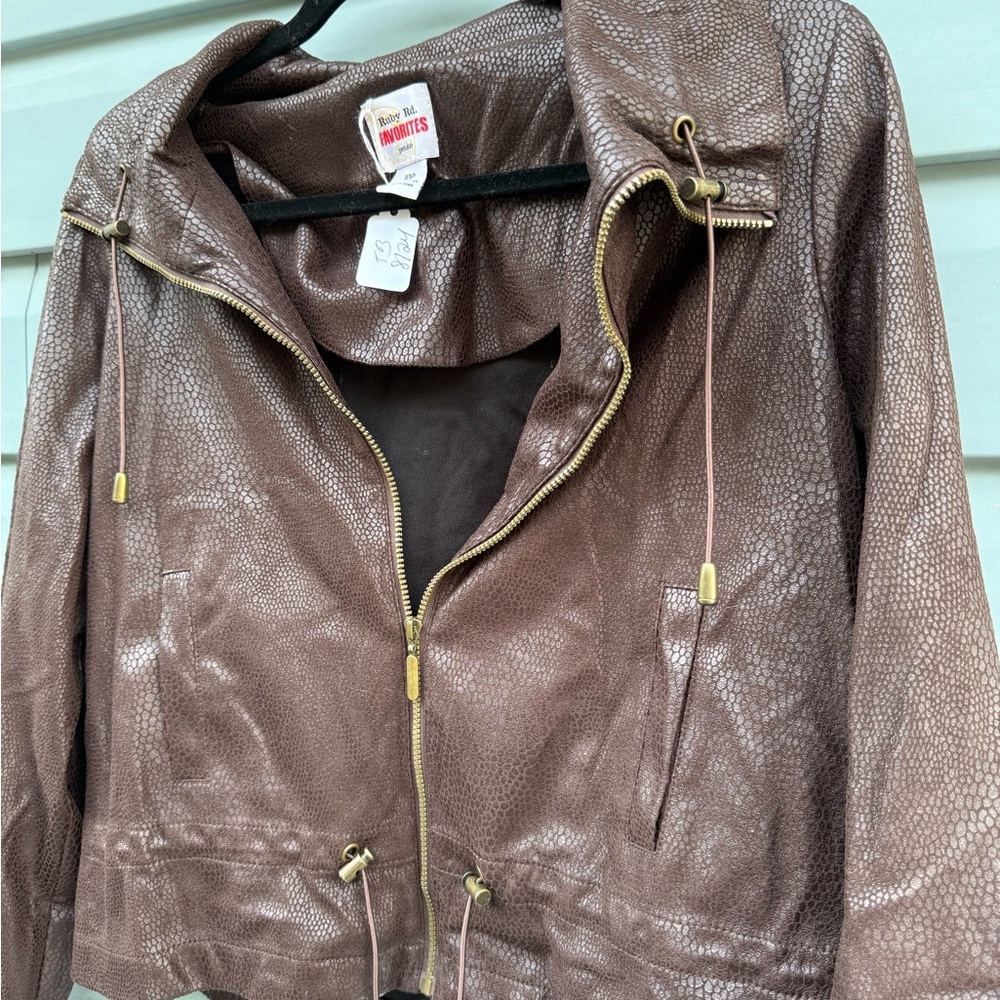Ruby Rd. Chocolate Leather Jacket - image 3